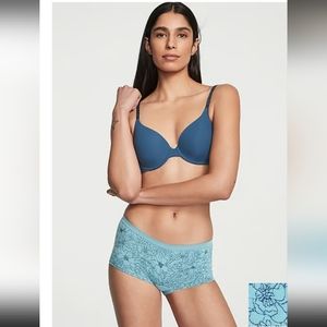 Victoria Secret- Double Blues Floral Print Shortie-Shorts-XL